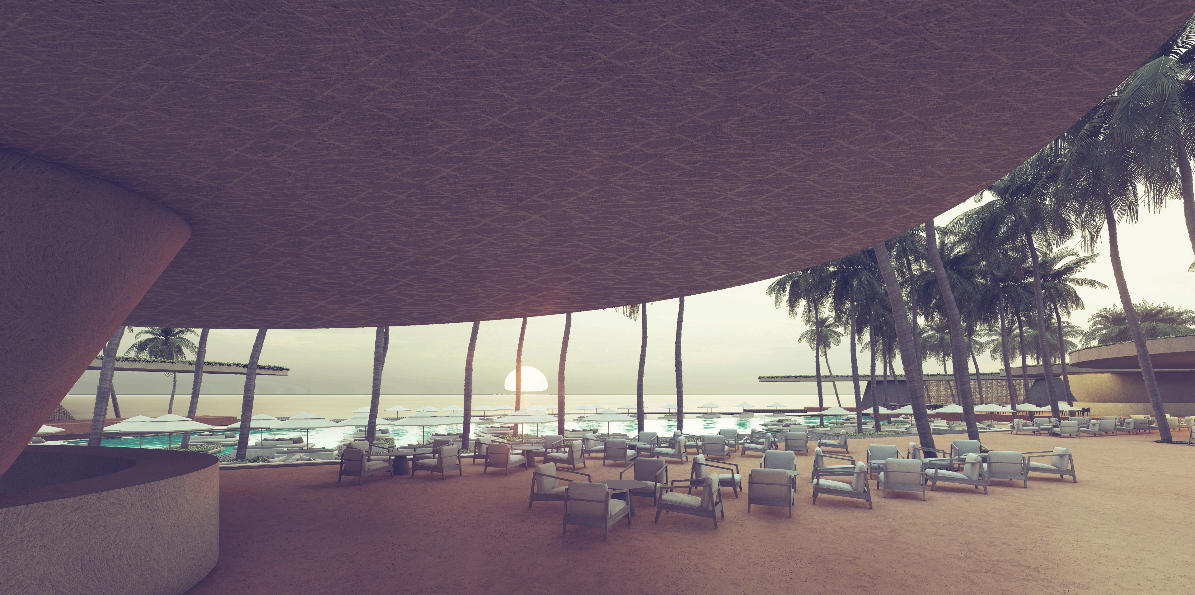 Tiba Beachclub — poolside view