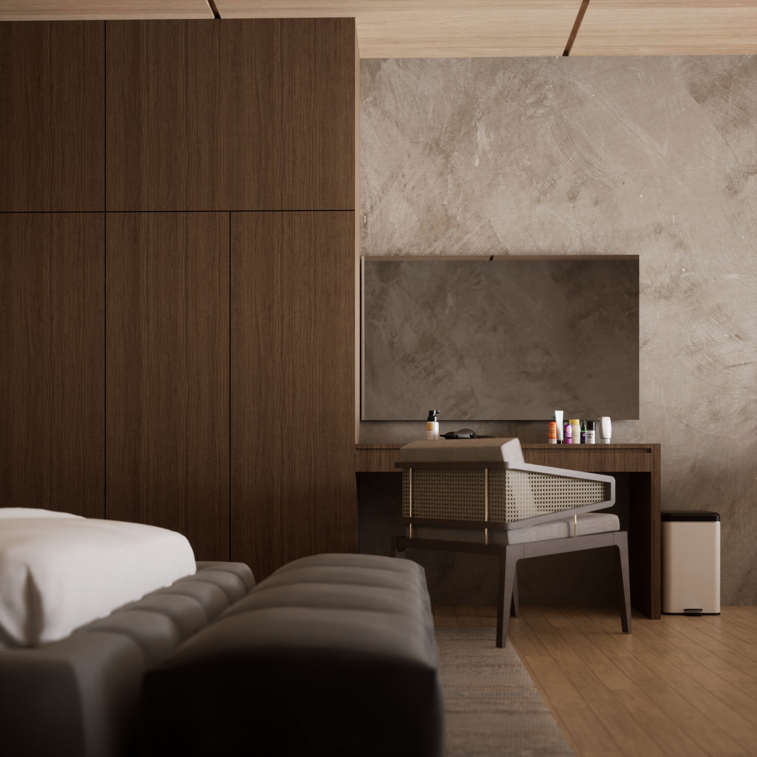 Tiba Lofts — ocean terrace at dusk