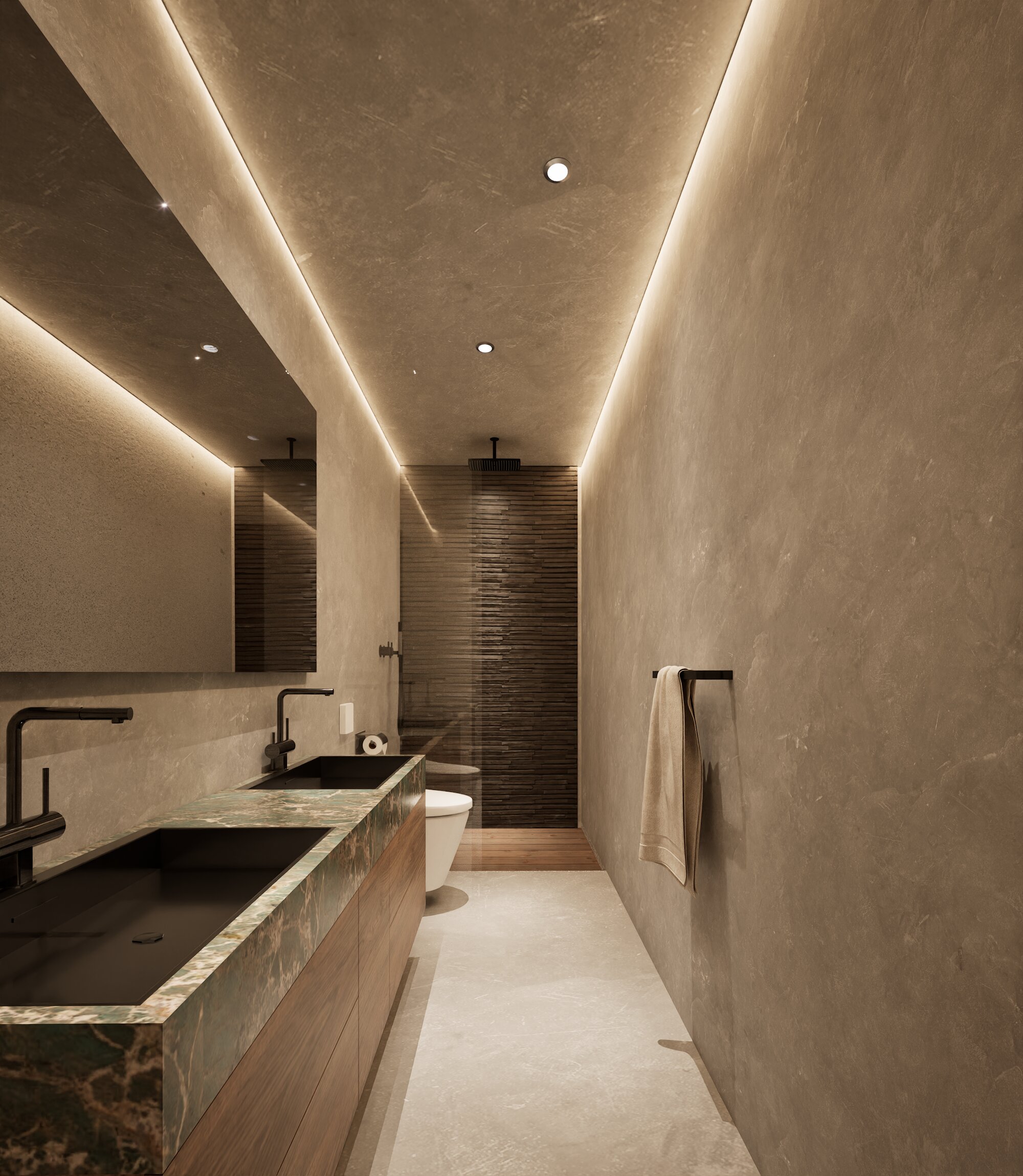Tiba Townhouse — stone courtyard