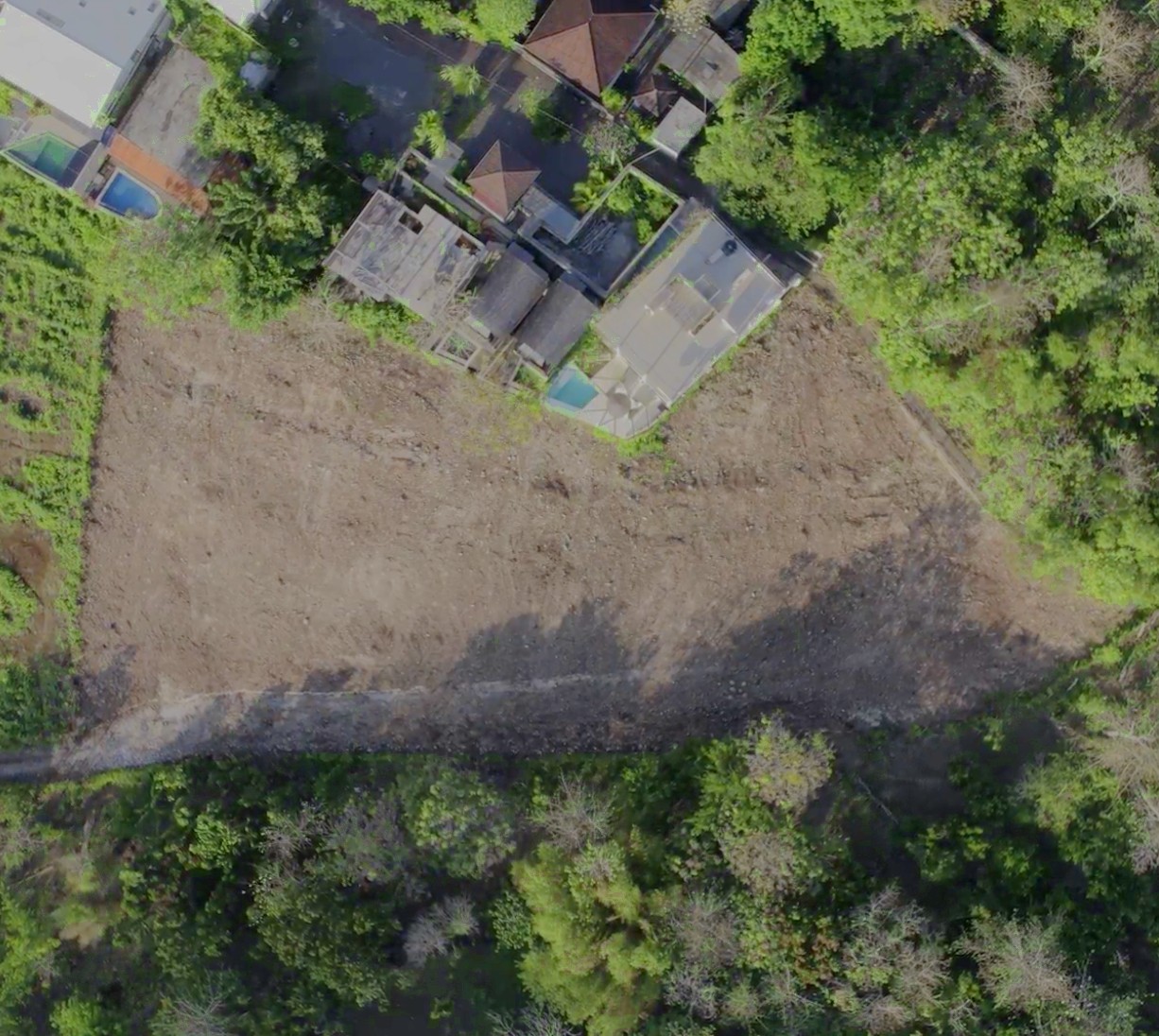 Development ready land with access road